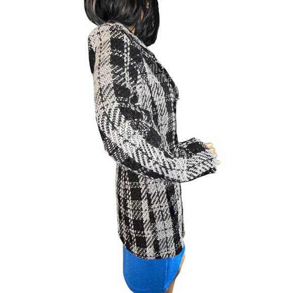 Rue 21 Womens Houndstooth Peacoat Medium Wool Blend Academia - Picture 6 of 15